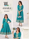 Amara By Blue Hills Rayon Printed Ladies Anarkali Kurtis Wholesale Market In Surat